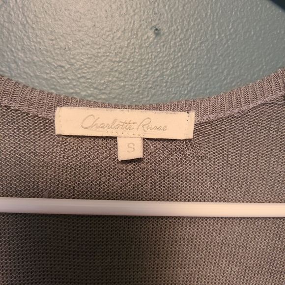 Charlotte Russe grey cover up cardigan - Picture 2 of 3
